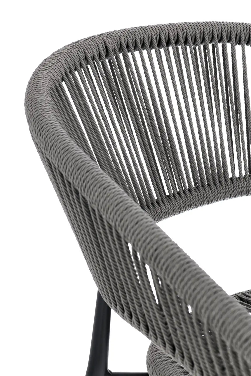 Gartenstuhl Algaida mit Armlehnen Anthrazit/Grau - ZEN ZONE Furniture