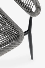 Gartenstuhl Algaida mit Armlehnen Anthrazit/Grau - ZEN ZONE Furniture