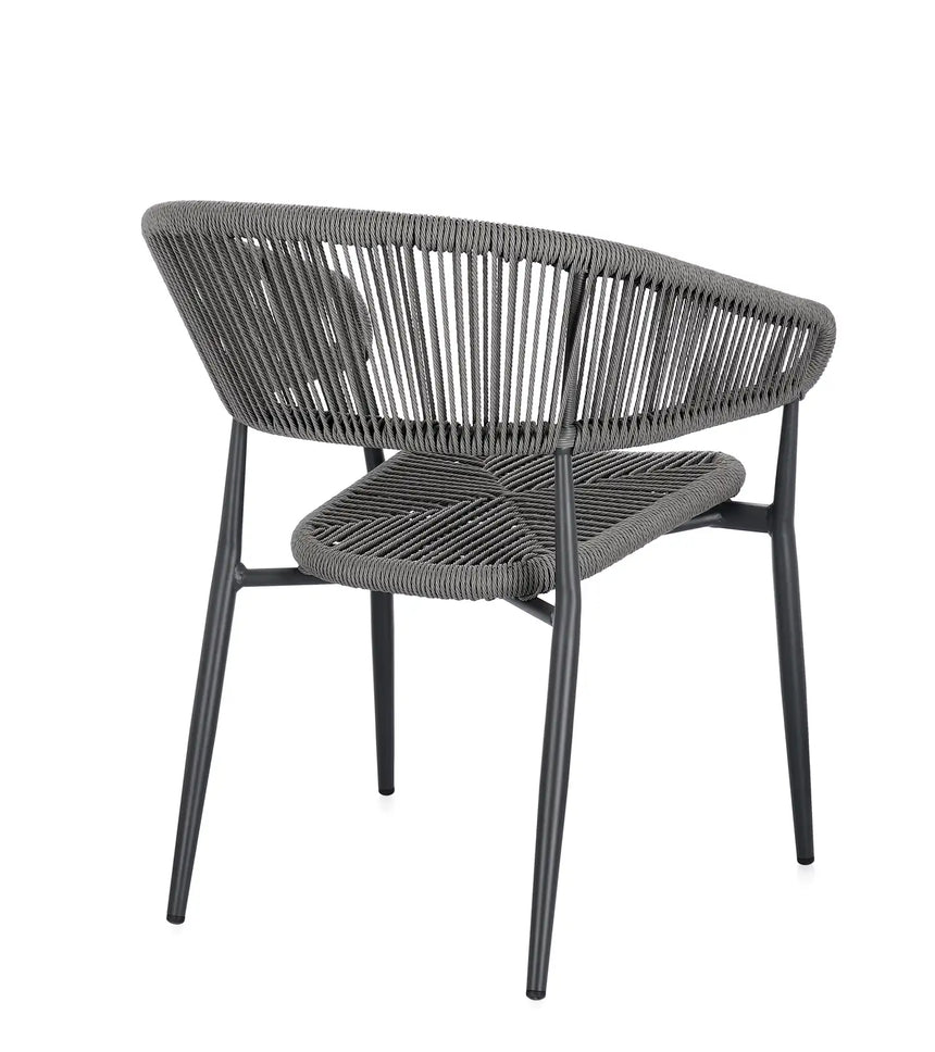 Gartenstuhl Algaida mit Armlehnen Anthrazit/Grau - ZEN ZONE Furniture