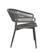 Gartenstuhl Algaida mit Armlehnen Anthrazit/Grau - ZEN ZONE Furniture