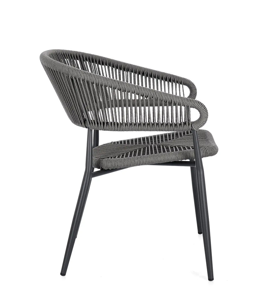 Gartenstuhl Algaida mit Armlehnen Anthrazit/Grau - ZEN ZONE Furniture