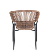Gartenstuhl Algaida mit Armlehnen Anthrazit/Natur - ZEN ZONE Furniture