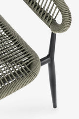 Gartenstuhl Algaida mit Armlehnen Anthrazit/Grün - ZEN ZONE Furniture