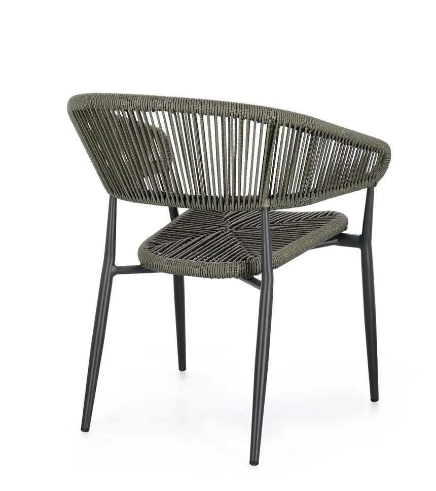 Gartenstuhl Algaida mit Armlehnen Anthrazit/Grün - ZEN ZONE Furniture