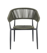 Gartenstuhl Algaida mit Armlehnen Anthrazit/Grün - ZEN ZONE Furniture