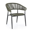 Gartenstuhl Algaida mit Armlehnen Anthrazit/Grün - ZEN ZONE Furniture