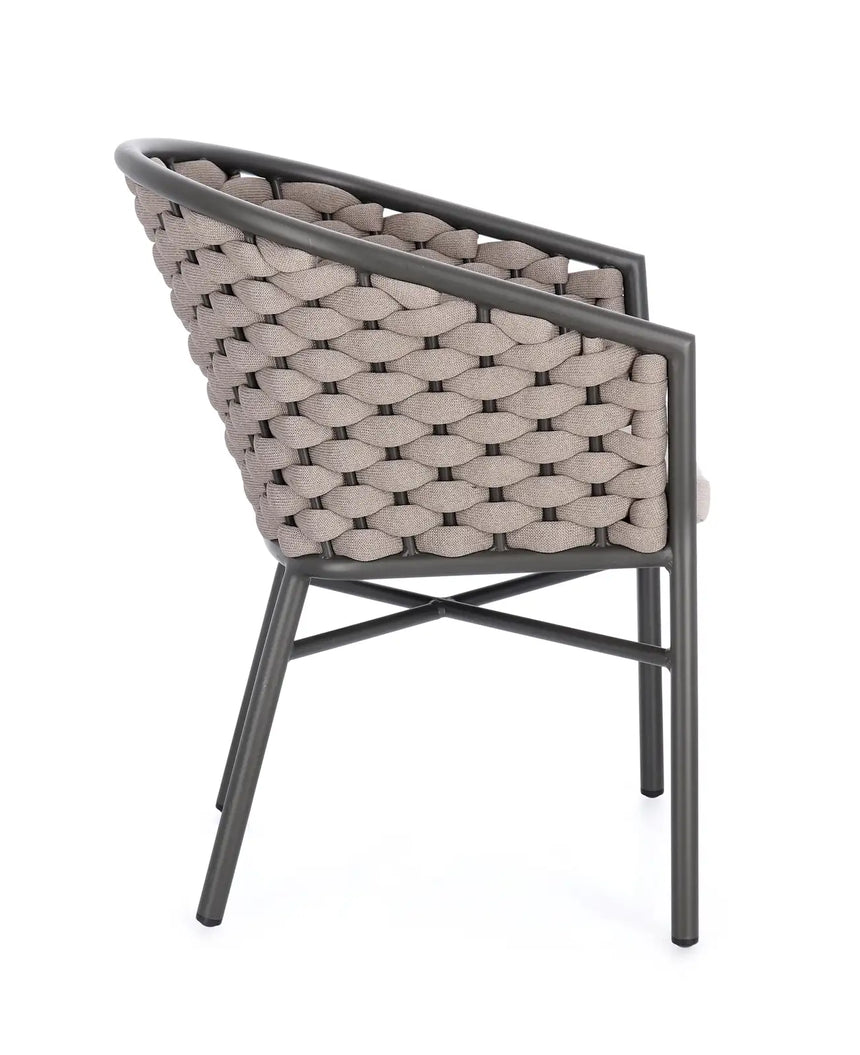 Gartenstuhl mit Armlehnen Anthrazit/Khaki - ZEN ZONE Furniture