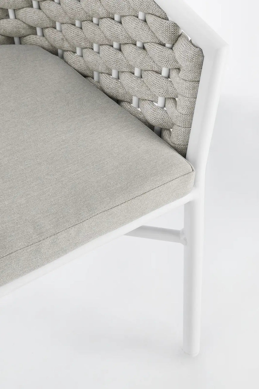 Gartenstuhl mit Armlehnen Margalida Weiß JA61 - ZEN ZONE Furniture