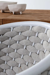 Gartenstuhl mit Armlehnen Margalida Weiß JA61 - ZEN ZONE Furniture