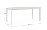 Outdoor Tisch Alcora weiß JA61 180x90 cm - ZEN ZONE Furniture