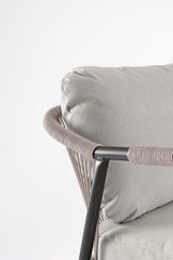 Outdoor 4er-Set Sitzgruppe Miravet JA60/KH Anthrazit aus Aluminium und Seil - ZEN ZONE Furniture