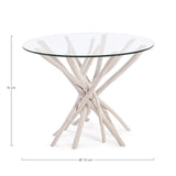 Esstisch mit Glasplatte Rund 110x110cm Sahel - ZEN ZONE Furniture