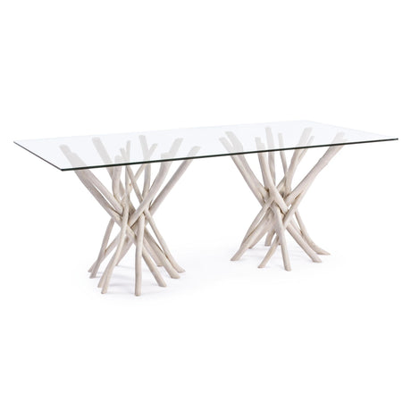 Esstisch mit Glasplatte Rechteckig 200x100cm Sahel - ZEN ZONE Furniture