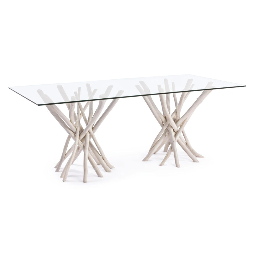 Esstisch mit Glasplatte Rechteckig 200x100cm Sahel - ZEN ZONE Furniture