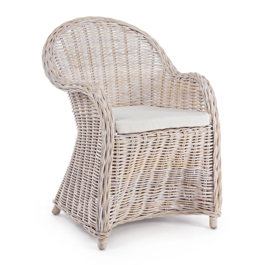 Outdoor Sessel mit Kissen Martin New Weiß - ZEN ZONE Furniture