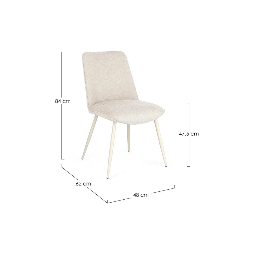 Cora Stuhl Beige/Beige - ZEN ZONE Furniture