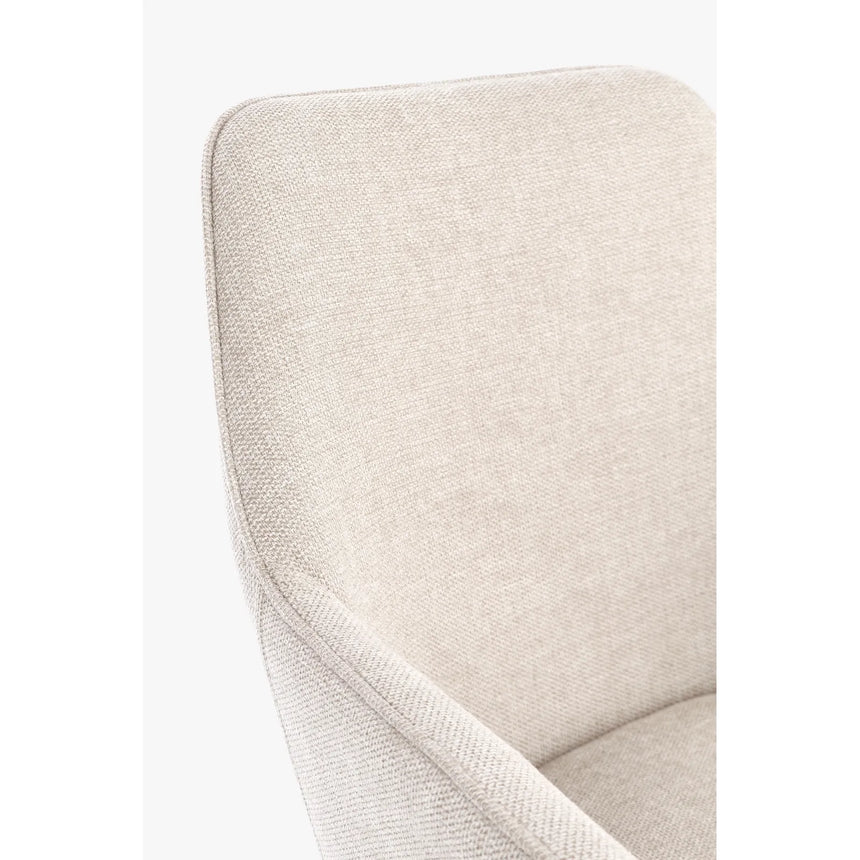 Essstuhl mit Armlehne Cora Schwarz/Beige - ZEN ZONE Furniture