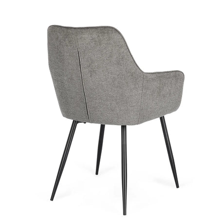 Essstuhl mit Armlehne Cora Schwarz/Beige - ZEN ZONE Furniture