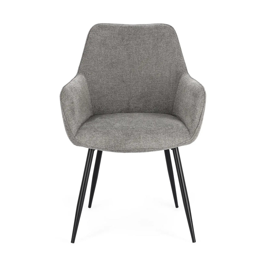 Essstuhl mit Armlehne Cora Schwarz/Beige - ZEN ZONE Furniture