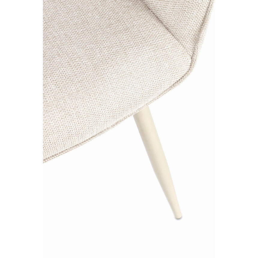 Essstuhl mit Armlehne Cora Beige/Beige - ZEN ZONE Furniture