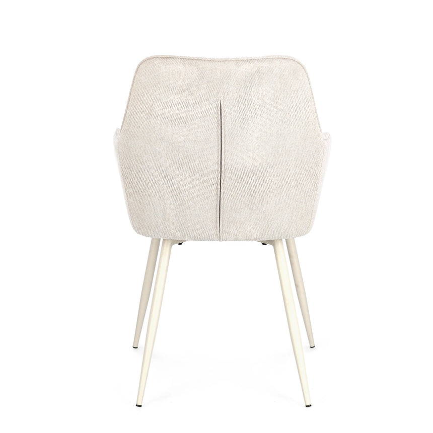 Essstuhl mit Armlehne Cora Beige/Beige - ZEN ZONE Furniture