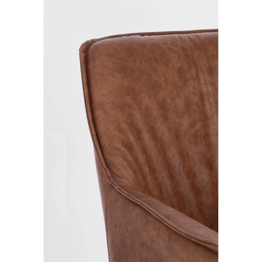 Essstuhl drehbar mit Armlehne Breval Hellbraun - ZEN ZONE Furniture