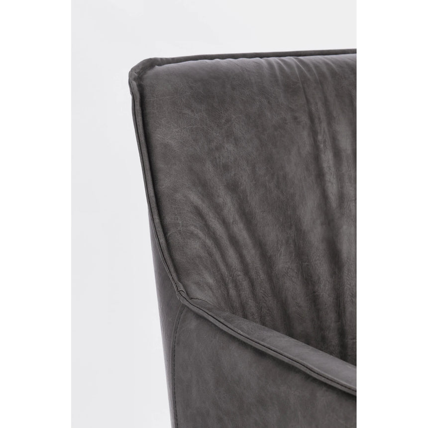 Essstuhl drehbar mit Armlehne Breval Grau - ZEN ZONE Furniture