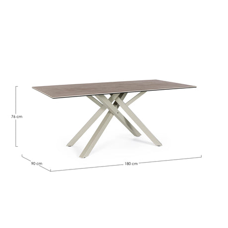 Esstisch Taupe 180x90cm Sean - ZEN ZONE Furniture