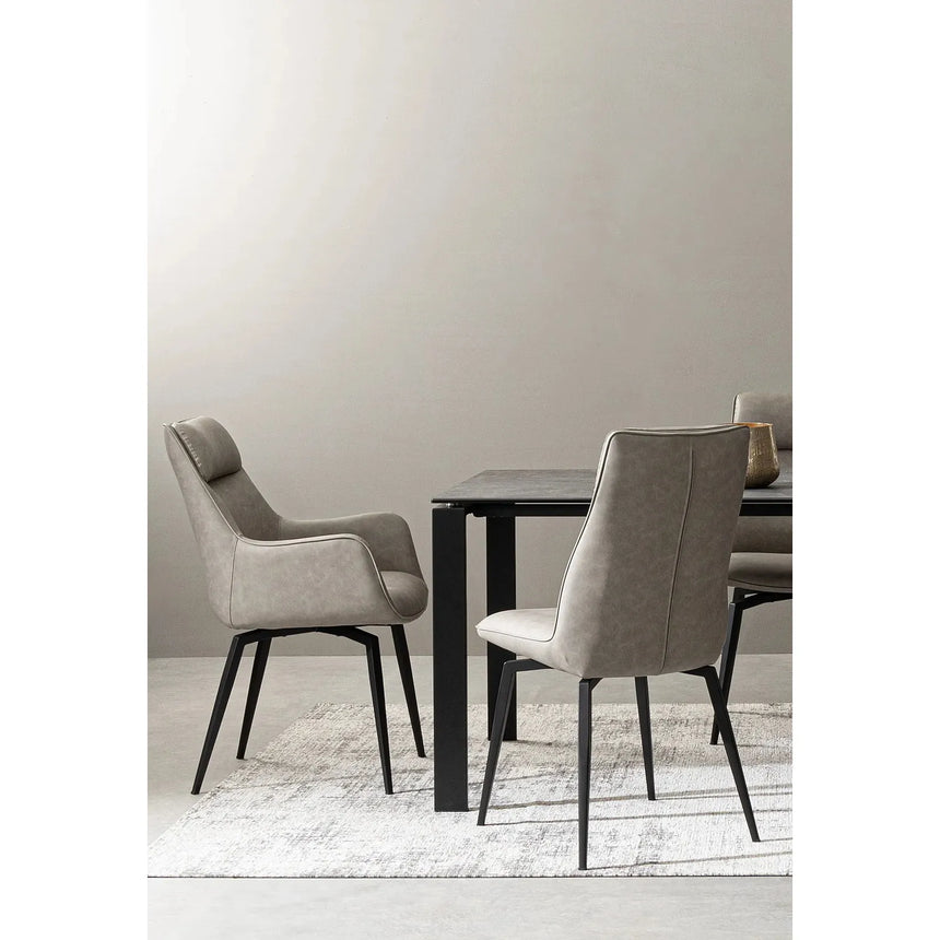 Benjamin Holzkohle Tisch 180x90 cm - ZEN ZONE Furniture