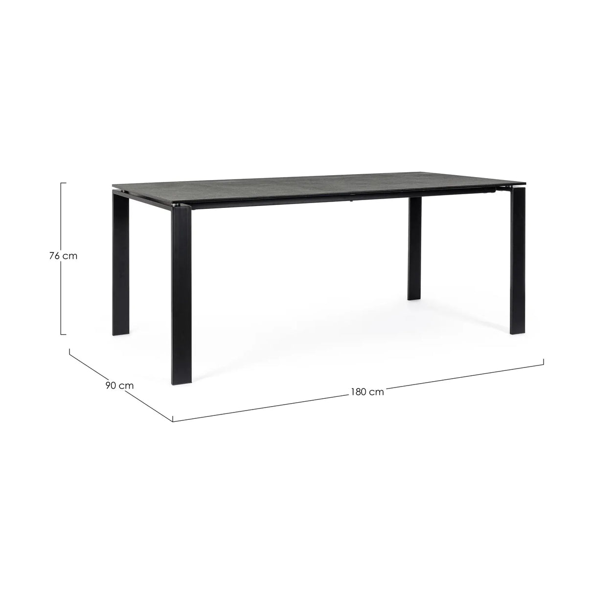 Benjamin Holzkohle Tisch 180x90 cm - ZEN ZONE Furniture