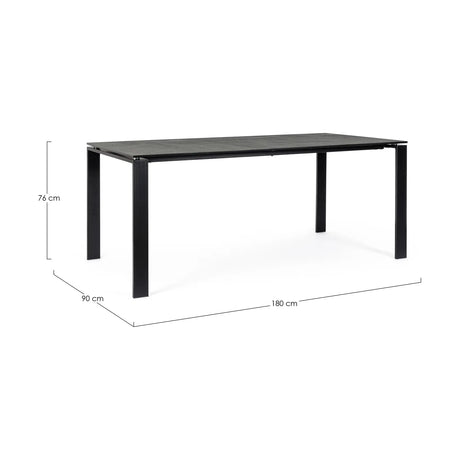 Benjamin Holzkohle Tisch 180x90 cm - ZEN ZONE Furniture