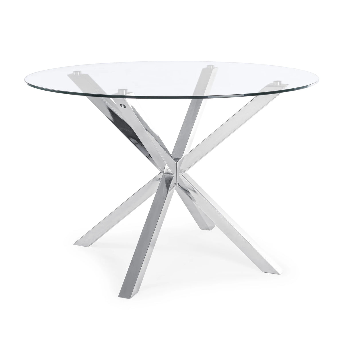 Esstisch mit Stahlbeinen 114cm Glastisch May - ZEN ZONE Furniture