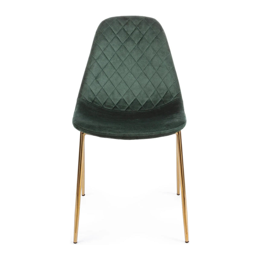 Frottee Stuhl Samt Dunkelgrün - ZEN ZONE Furniture