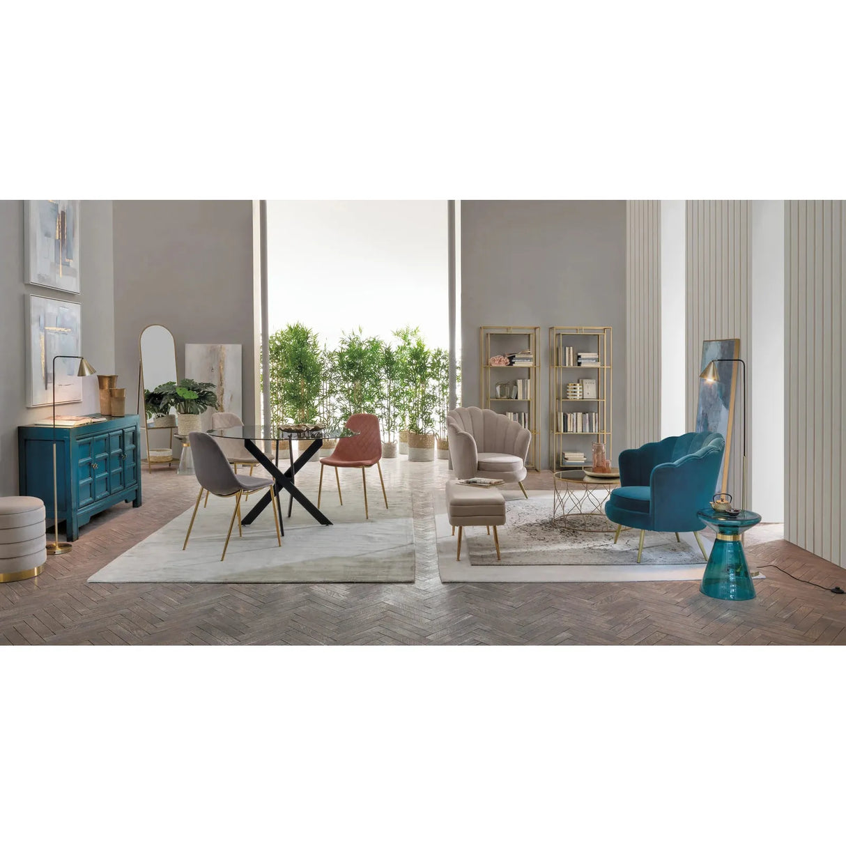 Frottee Stuhl Samt Dunkelgrau - ZEN ZONE Furniture