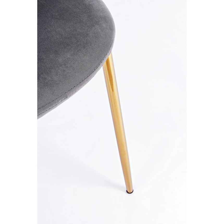 Frottee Stuhl Samt Dunkelgrau - ZEN ZONE Furniture