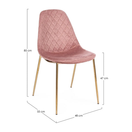 Frottee Samtstuhl Rosa - ZEN ZONE Furniture