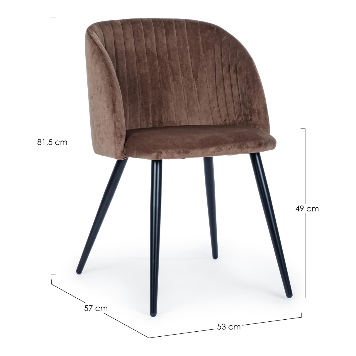 Stuhl Queen Samt Rostfarbe - ZEN ZONE