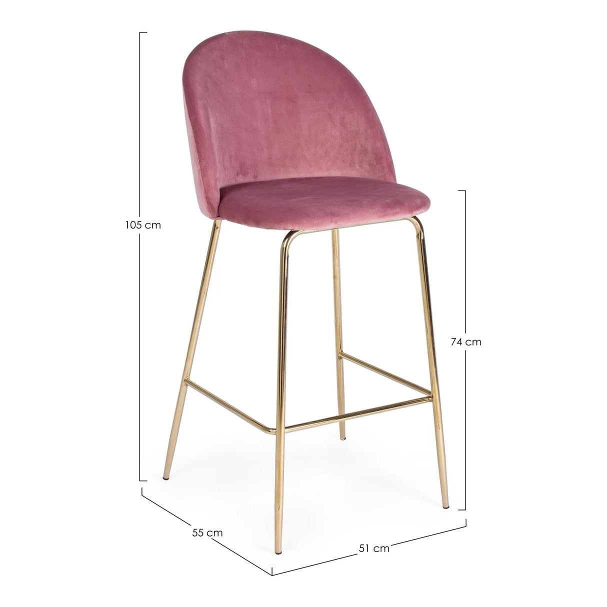 Carry Blush Samtbarhocker - ZEN ZONE Furniture