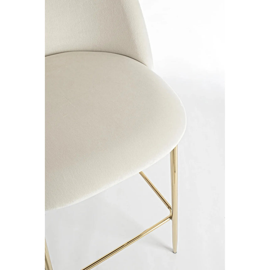 Barhocker aus weissem Samt Tragen - ZEN ZONE Furniture