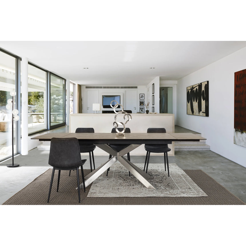 Essstuhl Kyra PU Anthrazit Vintage - ZEN ZONE Furniture
