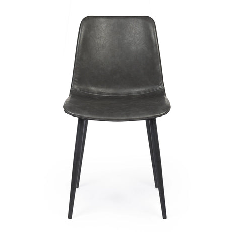 Essstuhl Kyra PU Anthrazit Vintage - ZEN ZONE Furniture