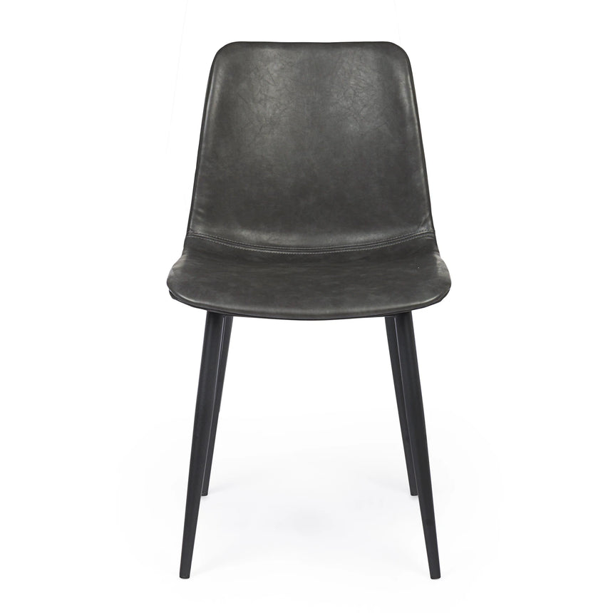 Essstuhl Kyra PU Anthrazit Vintage - ZEN ZONE Furniture