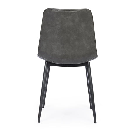 Essstuhl Kyra PU Anthrazit Vintage - ZEN ZONE Furniture