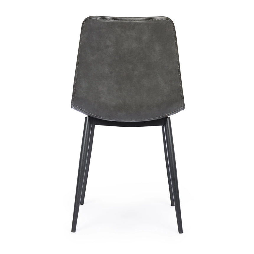 Essstuhl Kyra PU Anthrazit Vintage - ZEN ZONE Furniture