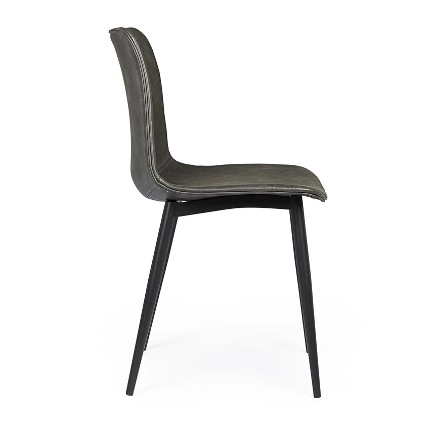 Essstuhl Kyra PU Anthrazit Vintage - ZEN ZONE Furniture