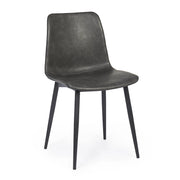 Essstuhl Kyra PU Anthrazit Vintage - ZEN ZONE Furniture