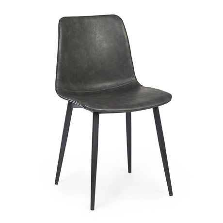 Essstuhl Kyra PU Anthrazit Vintage - ZEN ZONE Furniture
