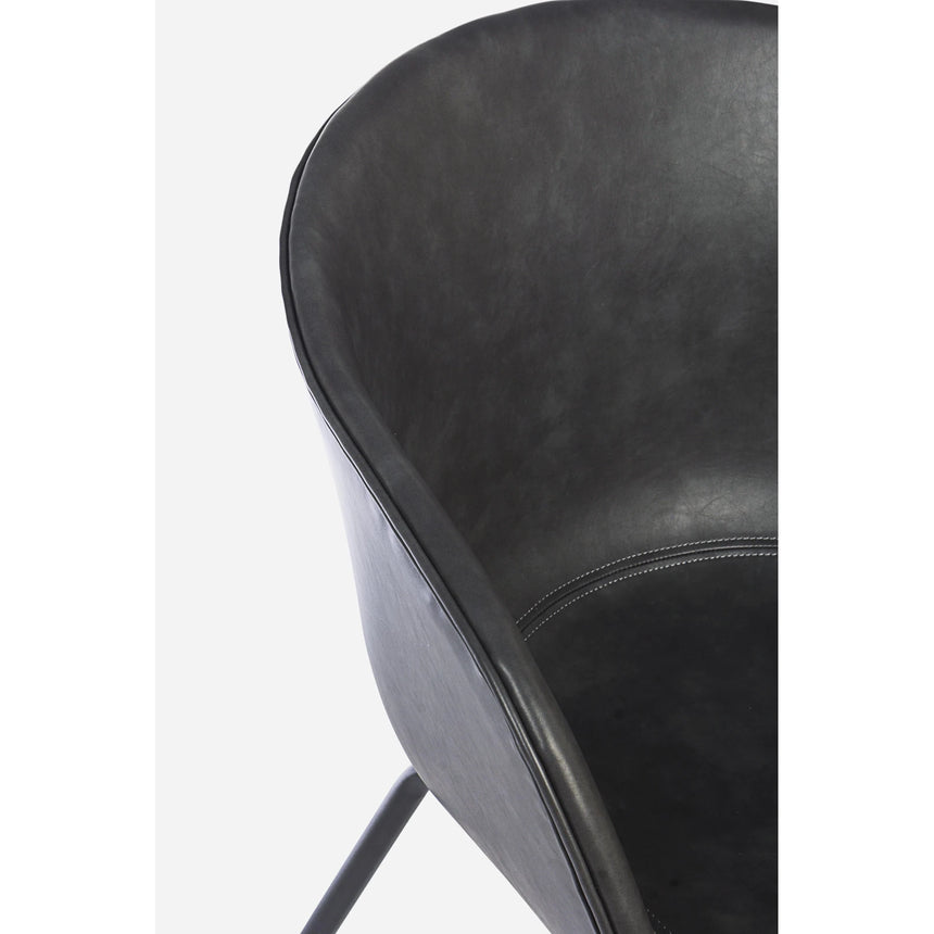 Essstuhl Warhol PU Anthrazit Vintage - ZEN ZONE Furniture