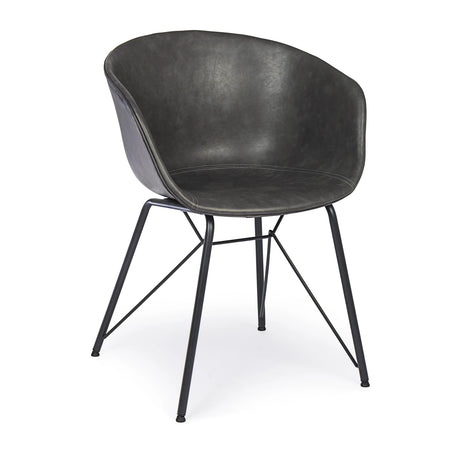 Essstuhl Warhol PU Anthrazit Vintage - ZEN ZONE Furniture