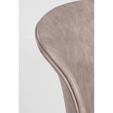 Essstuhl Loft PU Vintage Beige Gestell Schwarz - ZEN ZONE Furniture